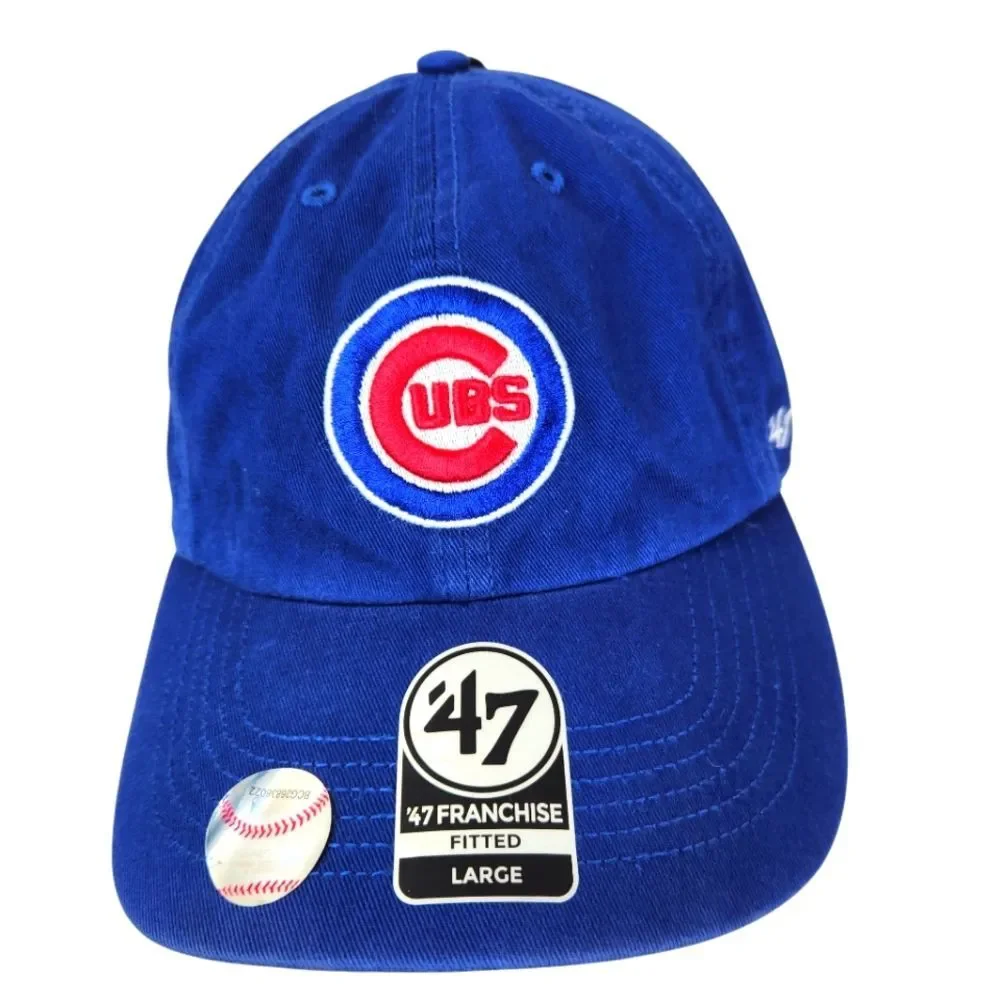 NEW 47 Chicago Cubs Embroidered Logo Cotton Baseball Cap Large